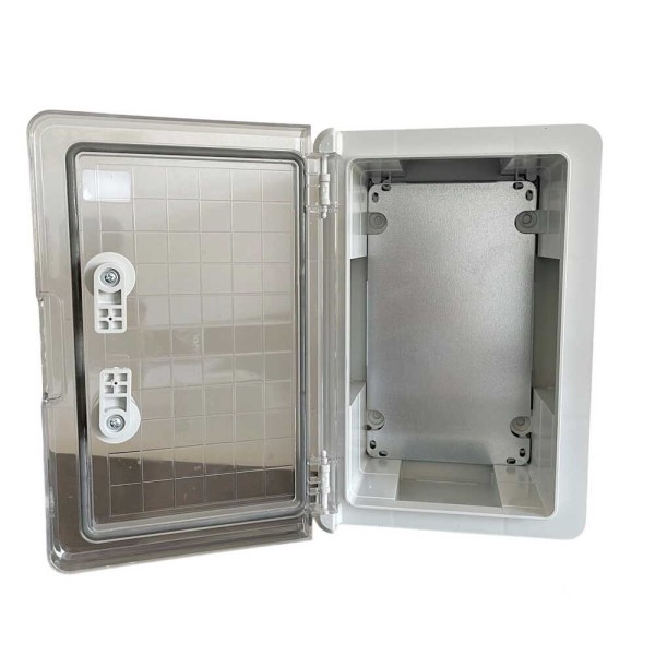 Бокс монтажный пластиковый СКИМ 300х200х130 с панелью IP65 прозрачная дверца ( С0702001 ) - фото №1