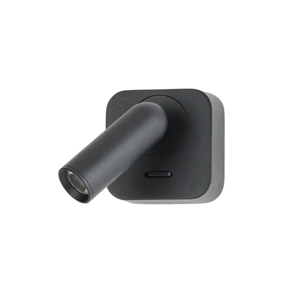 Бра, настінний світильник Azzardo AZ5655 Lugano LED 1x3W 3000K 203Lm IP20 чорний