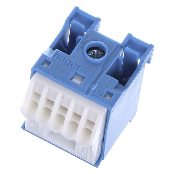 Блок Hager KN06N N-клема 1x16мм2+5x4мм2 - фото №5