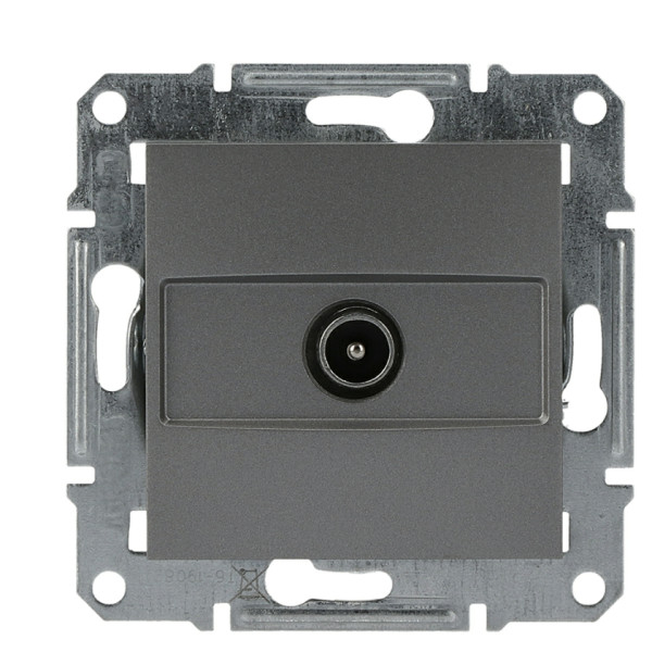 Розетка TV оконечная без рамки сталь Asfora, EPH3200162