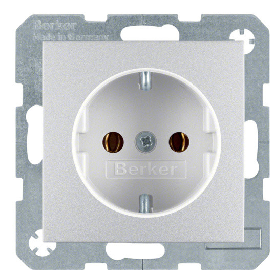 Розетка алюминий, 16А/250В Berker B.3/B.7
