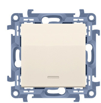 Одинарний вимикач з підсвічуванням Kontakt Simon Simon 10 CW1L.01/41 (кремовий)