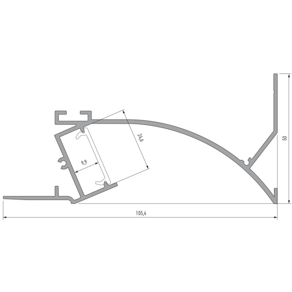 Профіль для світлодіодної стрічки Lumines TOPO білий - фото №1