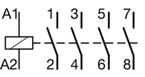 Безшумний контактор 40A ESC440 (4НО, 230В) 3м Hager - фото №4