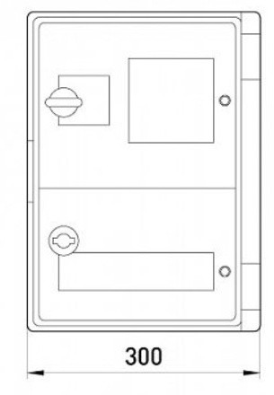 Шафа під лічильник e.plbox.300.400.165.1f.15m.blank E.Next - фото №1