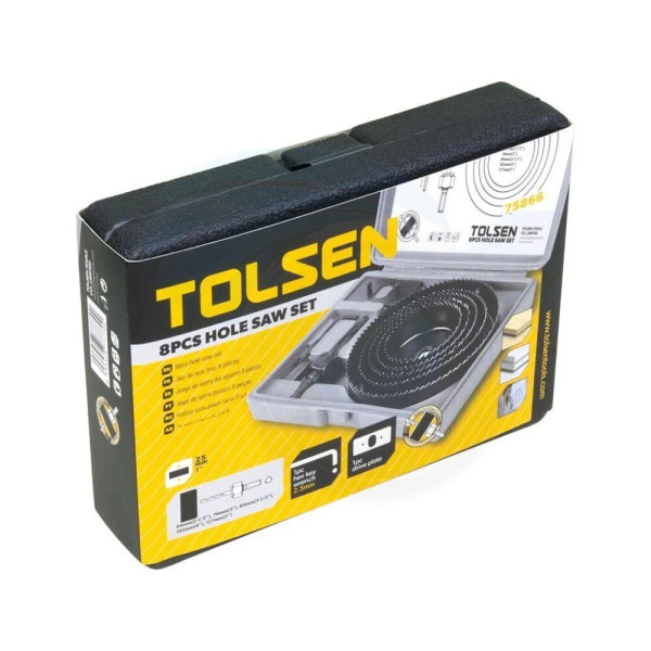 Комплект коронок по дереву Tolsen (75866) на 8 предметов 64-127мм - фото №6