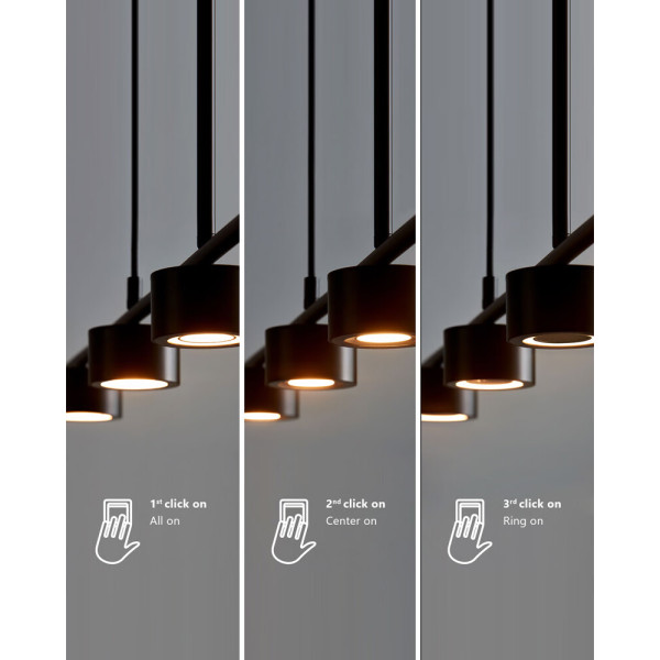 Подвесной светильник, люстра Nordlux 2010803003 Clyde LED 4x16W 2700K 350Lm IP20 черный - фото №2