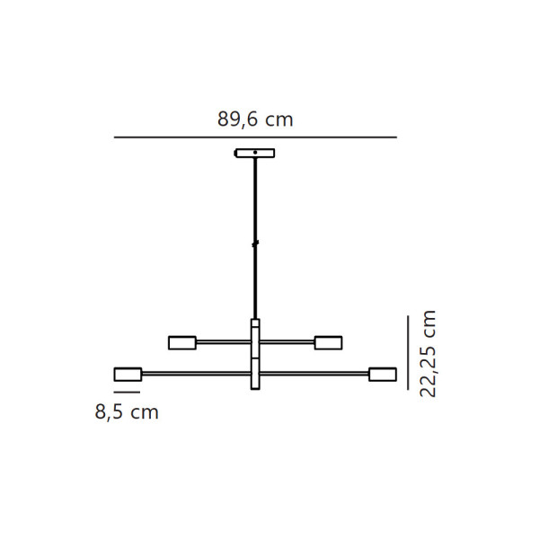 Подвесной светильник, люстра Nordlux 2010803003 Clyde LED 4x16W 2700K 350Lm IP20 черный - фото №4