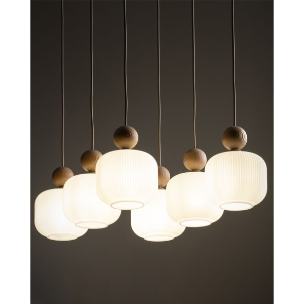 Подвесной светильник, люстра TK Lighting 11052 Ballo E14 6x10W IP20 бежевый - фото №2