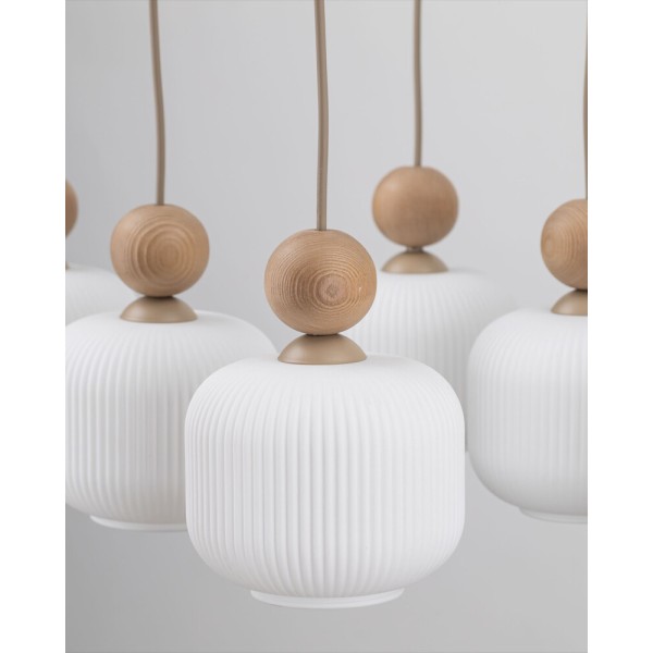 Подвесной светильник, люстра TK Lighting 11052 Ballo E14 6x10W IP20 бежевый - фото №3