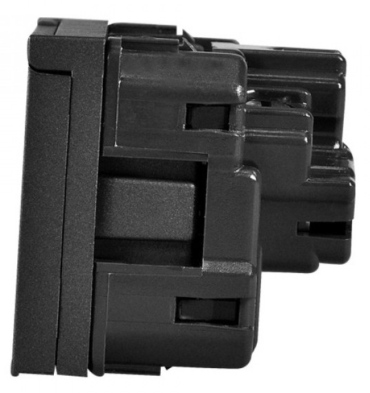 Механізм розетки ABB Zenit N2288.1 AN 2М із заземленням та кришкою (антрацит) - фото №4