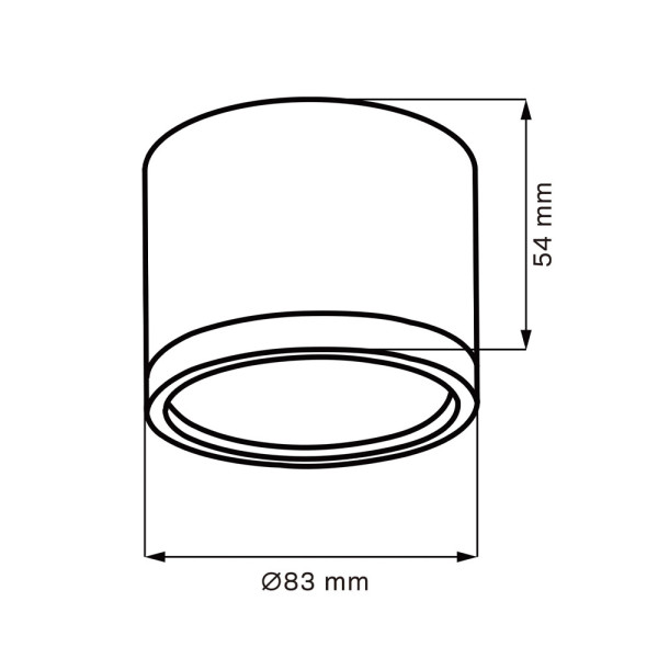 Точечный светильник Goldlux 328090 Mirella GX53 1x6W 4000K 660Lm IP20 Чорний - фото №2