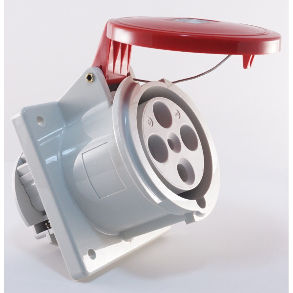 Прямий силовий роз'єм WALTHER WL460406 (3P+E) 63А 380V IP44 - фото №1