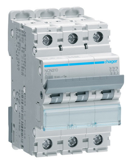 Автовимикач NCN310 (3р, С, 10А) Hager