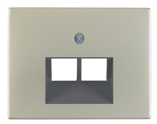 Накладка для двойной розетки UAE нержавеющая сталь Berker K.5