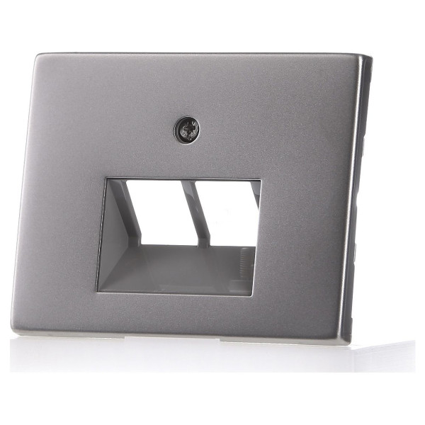 Накладка для двойной розетки UAE нержавеющая сталь Berker K.5 - фото №1