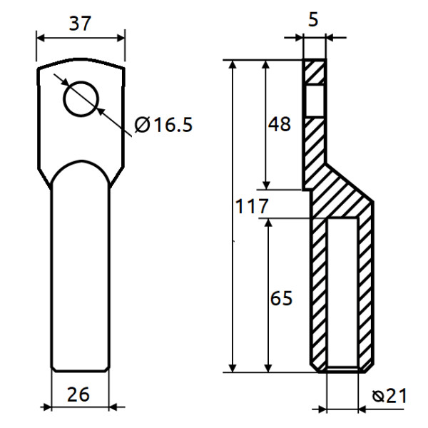Кабельный наконечник Promfactor CL/CRG-240-16 медно-луженый - фото №1