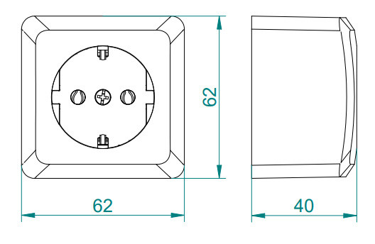 Одномісна розетка Elektro-Plast Berg 3737-00 із заземленням (біла) - фото №4