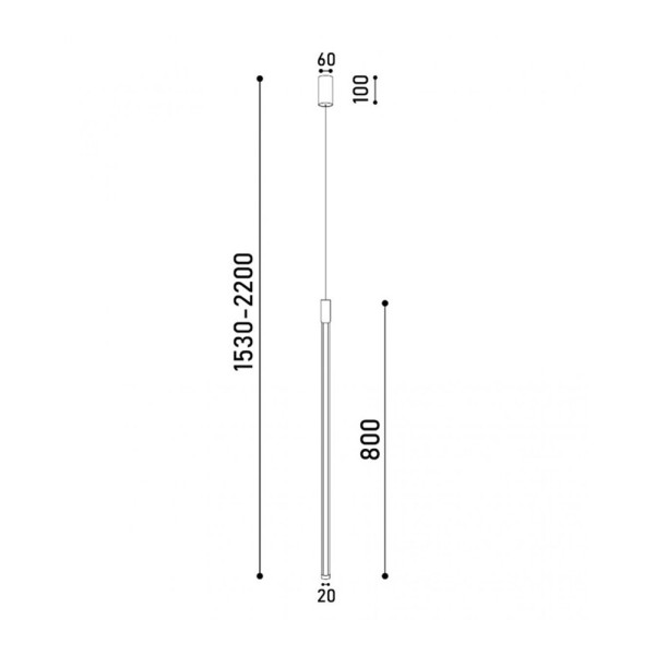 Підвісний світильник, люстра Kloodi PE-TWIST 80 3K BK LED 1x10W IP20 - фото №3