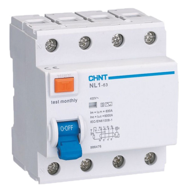ПЗВ Chint NL1-63 4P 25A 30мА АС 6кА DB (200223)