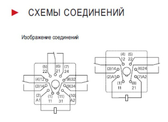 Багаторежимне реле Schrack MT221012 12В DC 10А 8Р - фото №3