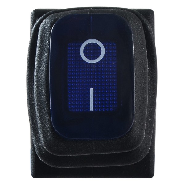 Переключатель Аско-Укрем KCD1-2-101NW BL/B IP65 с подсветкой синий (A0140040061) - фото №1