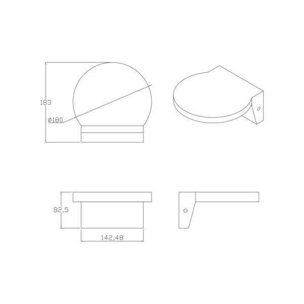 Вуличний світильник Goldlux 324023 Tesa Led 1x10W 4000K 1100Lm IP54 BK - фото №2