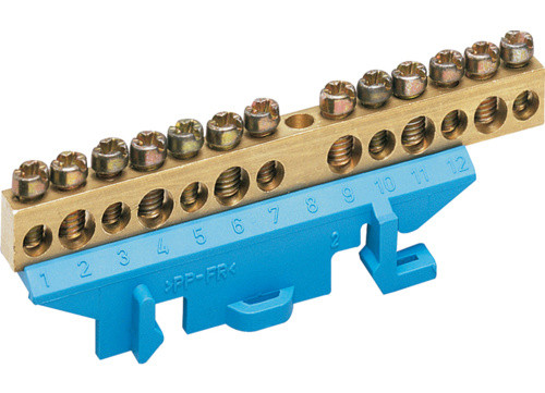 Нейтральна шина з утримувачем Hager KM13N 6x16+7x10мм²