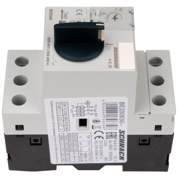 Автомат захисту двигуна Schrack BE200630 4-6,3А 3P - фото №6