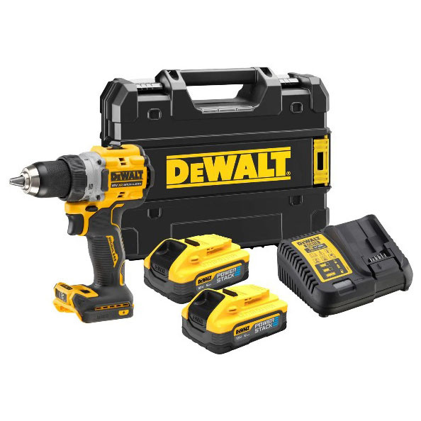 Бесщеточная дрель-шуруповерт DeWALT DCD800H2T XR Li-Ion PowerStack 18В 5Ач 90Нм патрон 13мм - фото №2