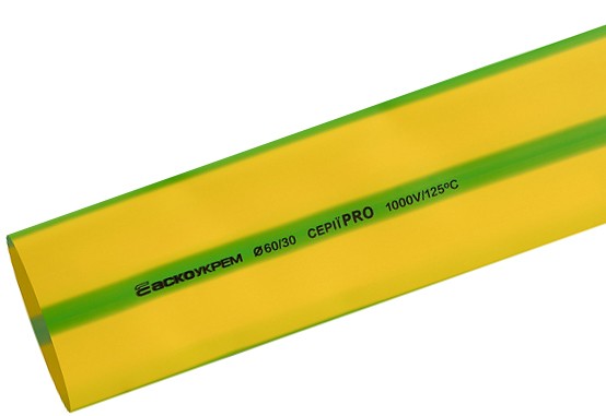 Термоусаджувальна трубка Аско-Укрем PRO Ø 60,0/30,0 жовто-зелена (A0150040616)