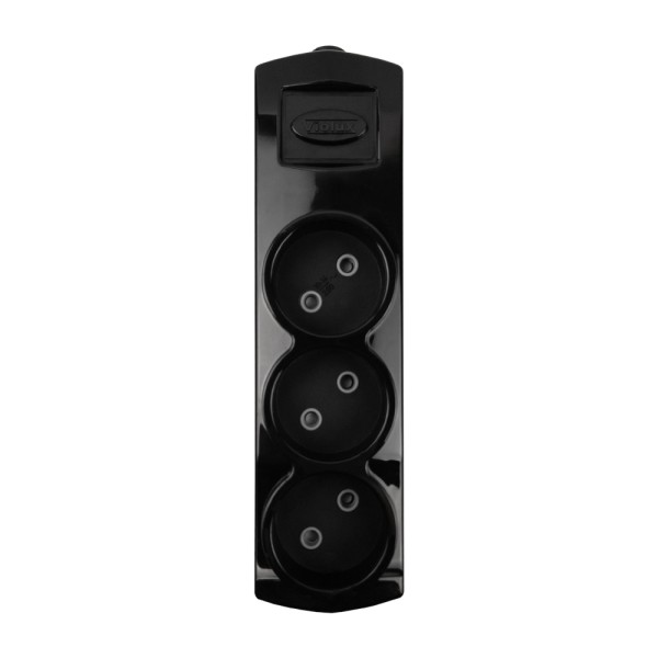 Колодка Violux 3-на без заземлення чорна ( 910180 ) - фото №1