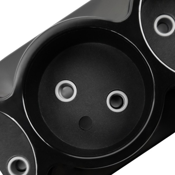 Колодка Violux 3-на без заземлення чорна ( 910180 ) - фото №3