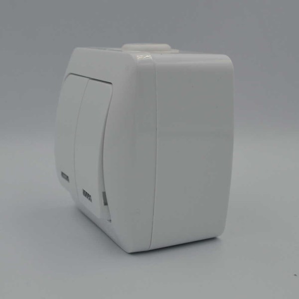 Вимикач ALSU білий 2-кл з підсвіткою ( 504-010200-203 ) - фото №2