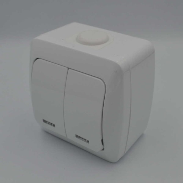 Вимикач ALSU білий 2-кл з підсвіткою ( 504-010200-203 ) - фото №3