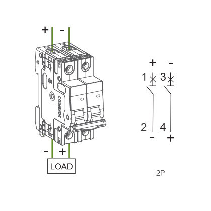 Автоматический выключатель NOARK Ex9BS 2P B10 10А 4,5кА B (102062) - фото №2