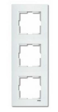 Рамка потрійна вертикальна VIKO Karre біла