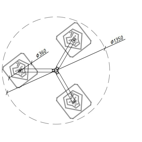 Триножний штатив Leo Lightman B1000 L600 Ni (407413) - фото №6