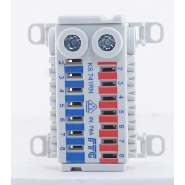 Клемма FTG KVK KS 741RN (вход: 2х25мм², 2х16мм², выходы: 14х4мм²) - фото №1