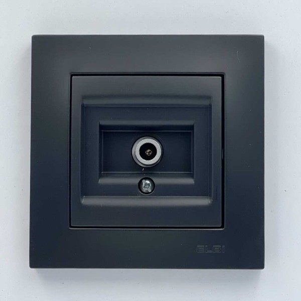 Розетка EL-BI VEGA черный мат TV конечная ( 510-014800-273 ) - фото №1