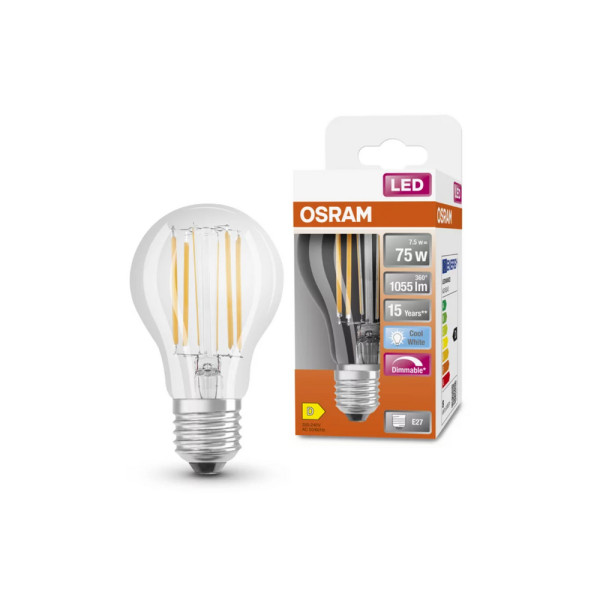 Світлодіодна лампочка Osram 4058075434967 Led Retrofit Dim E27 7.8W 4000K 1055Lm IP20 - фото №1
