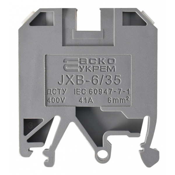 Клеммник Аско-Укрем JXB 6/35 серый (A0130010003) - фото №1