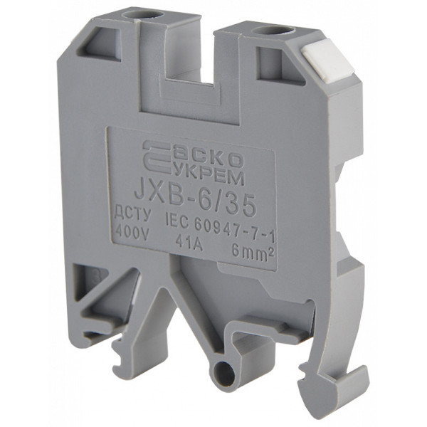 Клеммник Аско-Укрем JXB 6/35 серый (A0130010003) - фото №3