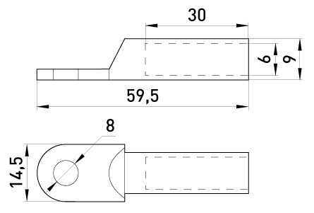 Медный кабельный наконечник E.Next e.end.stand.dt.b16 (s060002) - фото №1