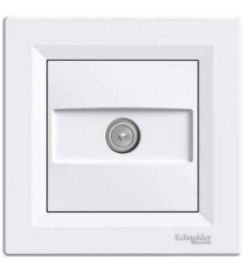 Розетка SAT проходная белая Asfora, EPH3700221