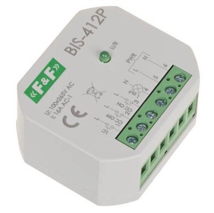 Бістабільне реле F&F BIS-412P 165-265В AC 16А - фото №2