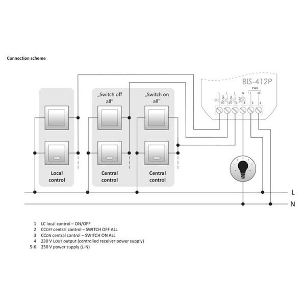 Бістабільне реле F&F BIS-412P 165-265В AC 16А - фото №3