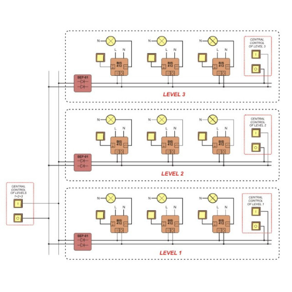 Бістабільне реле F&F BIS-412P 165-265В AC 16А - фото №6