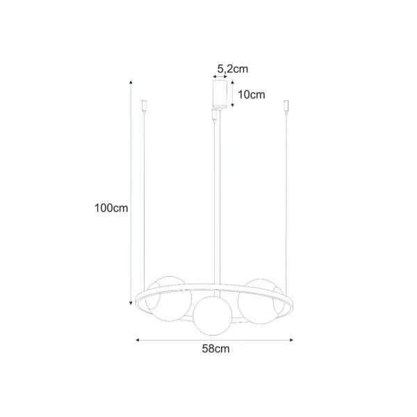 Люстра Zuma Line 5004 Orbit E27 3x40W IP20 Чорна - фото №4