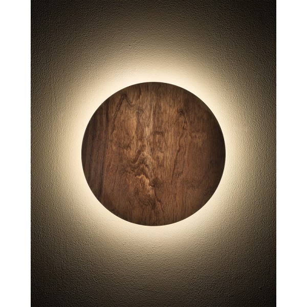 Бра, настінний світильник Nowodvorski 11288 Ring Timber S LED 1x7W 3000K 60Lm IP20 коричневий - фото №1
